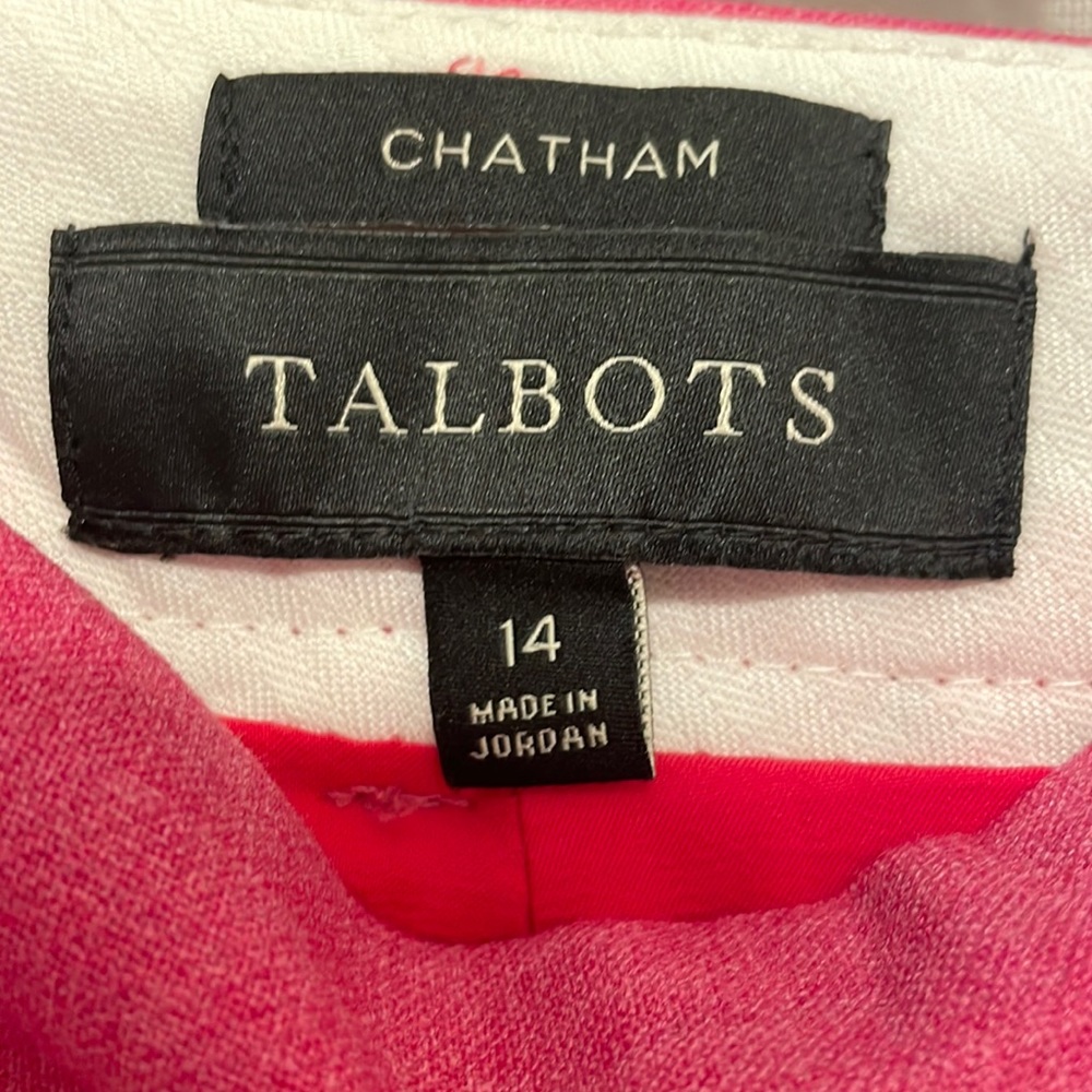 Raspberry Lightweight Wool Blend Talbots Dress Pa… - image 2